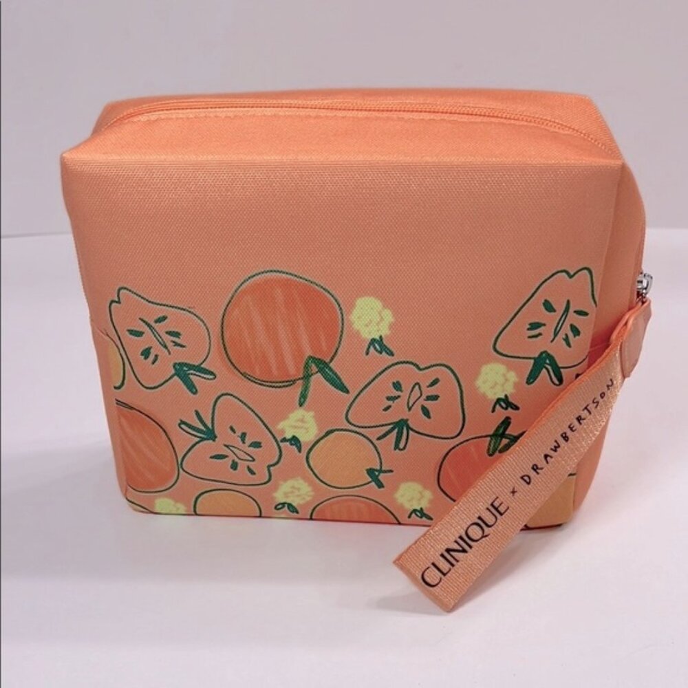 Clinique Orange Cosmetic Bag
